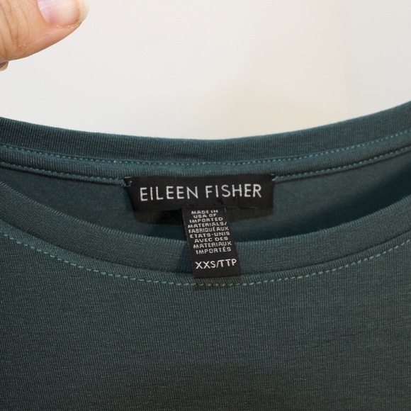 EILEEN FISHER Oversized Green Blue Casual Dress Tunic Lagenlook XXS - Picture 6 of 8